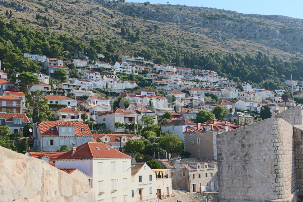 sky,roof,old castle,old city center,castle,old town,dubrovnik,oldtown,croatia,orange,european village,brick,village,Dubrovnik