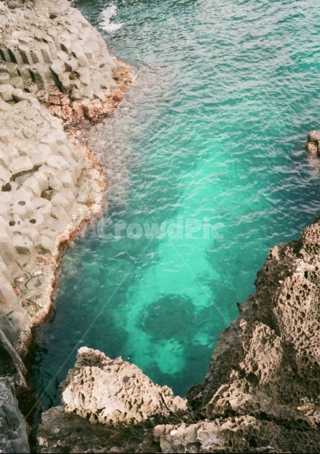 주상절리,푸른색,바다,절벽,현무암,제주도,자연,풍경,nature,landscape,rock,록,promontory,곶,outdoors,옥외,water,물