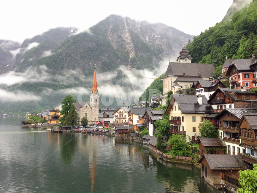 할슈타트,오스트리아,호수,호수마을,유럽,풍경,경치,호숫가,흐린,구름,안개,동화마을,동유럽,유네스코,세계문화유산,관광지,여행지,작은마을,소도시,마을,자연,한적한,평화로운,수변,산,산맥,조용한,도시,풍경,city,landscape,해외,외국,세계,foreign,oversea,world,세계도시풍경,해외도시풍경,외국도시풍경,world cityscape,water,물,outdoors,옥외,nature