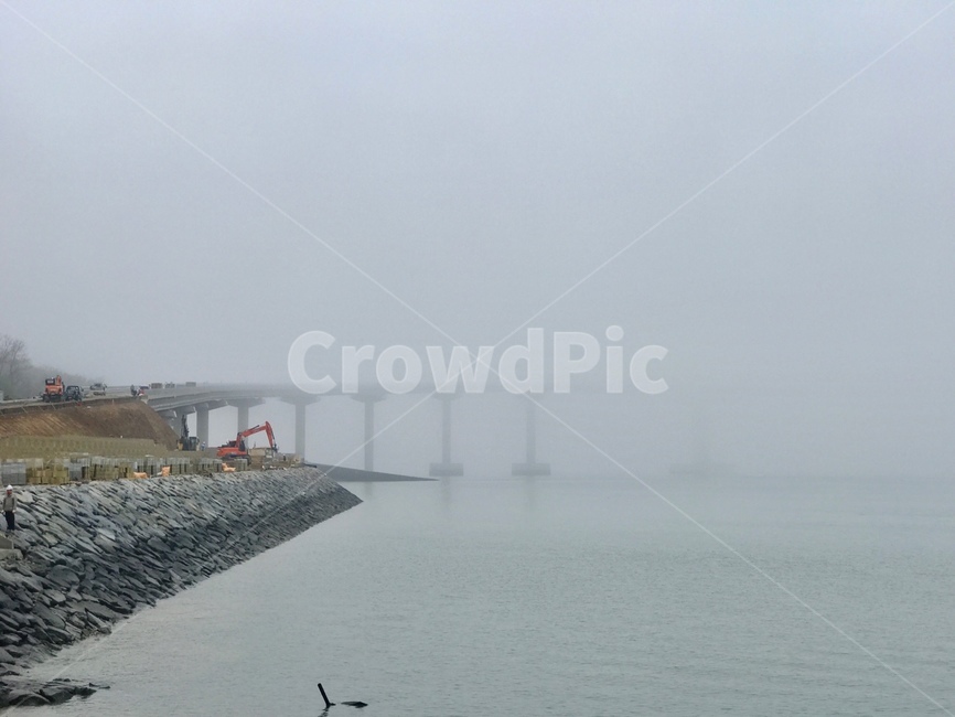 안개,다리,공사,날씨,바다,nature,자연,outdoors,옥외,weather,흐림,fog,construction,birdge,사라진