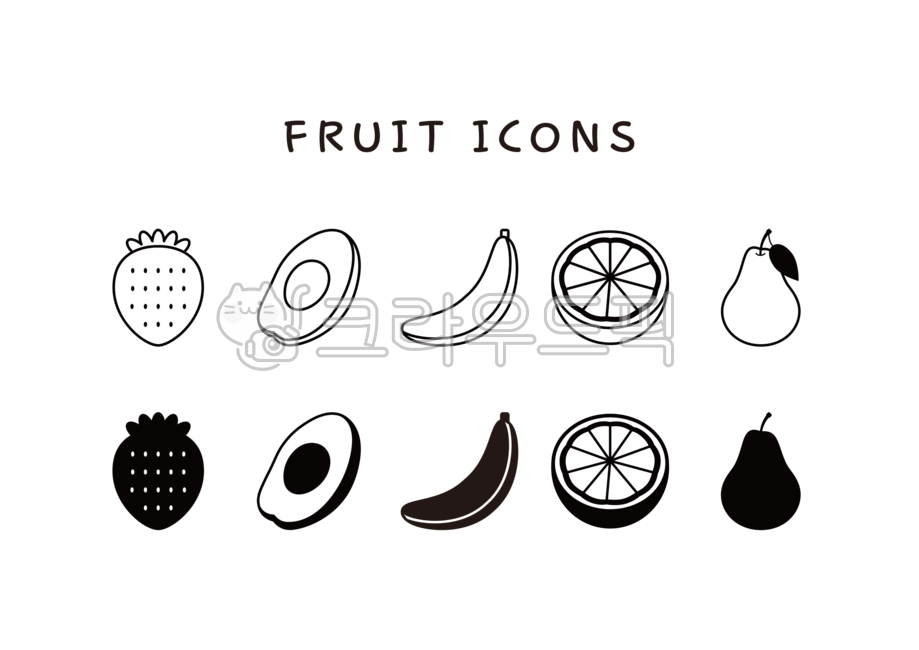 banana,avocado,fruit illustration,flat icon,fruit,icon,strawberry,pattern,Fruit icon,line illustration,food,line icon,orange,pear,fruit pattern,black and white icon,grapefruit,fruit icon