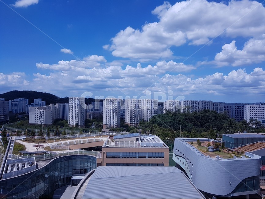 풍경,도심,구름,건물,아침