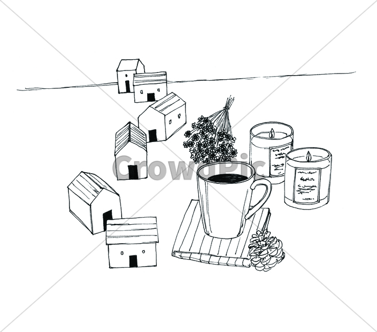 손그림,handdrawing,팬그림,팬라인,pen,건물,building,structure,edifice,집,house,home,penline,penpicture,pendrawing,꽃,flower,bloom,blossom,선물,present,gift,그래픽,일러스트레이션,graphic,illustration