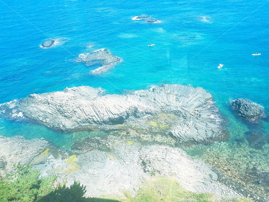 바다,경주,푸른색,돌,해변