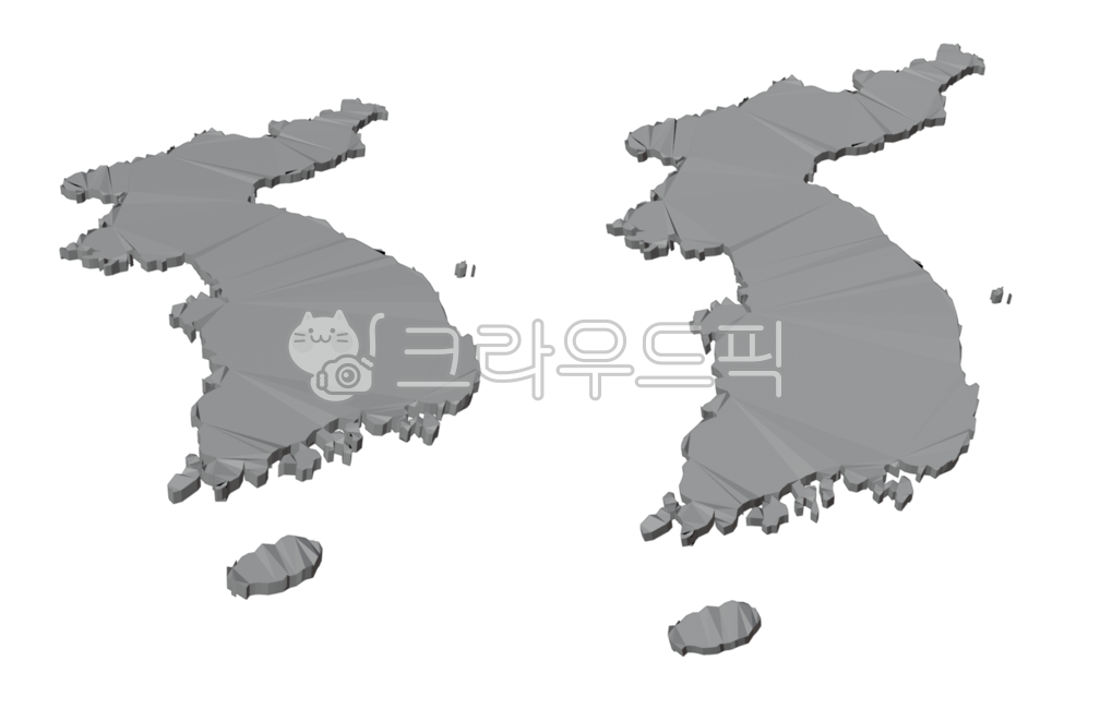 Map of the Republic of Korea,Korea map,3D map,3D map,low-polygon,map illustration,infographic,map source,geography,Korean Peninsula,gray,simple map,isometric,3D illustration,educational map,design source,Jeju Island,Dokdo,Ulleungdo