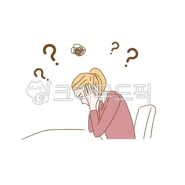 worry,People illustration,stress,woman,woman illustration,question,suffering,frustration,Emotion illustration,people,person,depressed,illustration,female,human