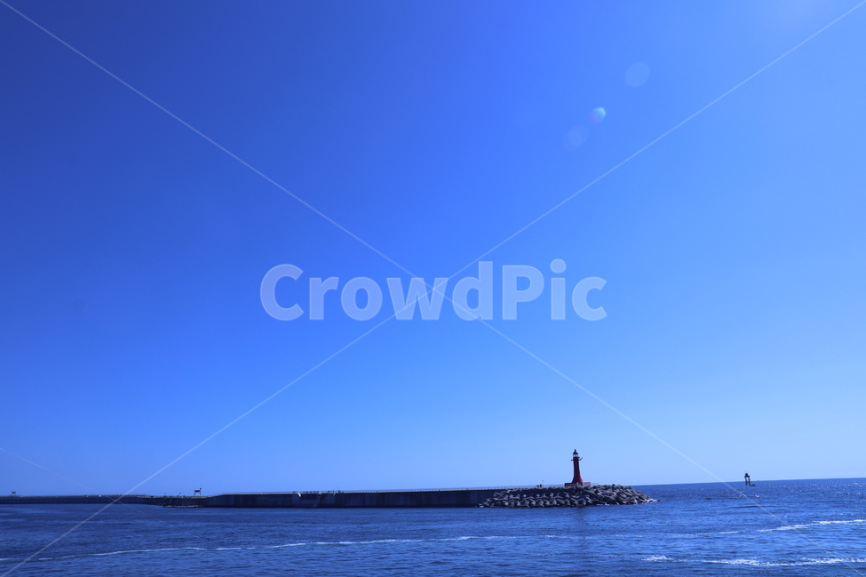푸른,하늘,바다,등대,배,bluesky,sea