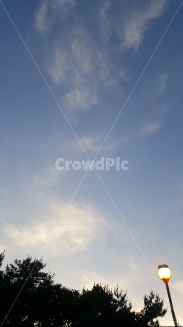 하늘,구름,노을,풍경,가로등,cloud,sky,spring,landscape,봄날씨,화창한,봄,나무,tree,streetlamp,healing,힐링