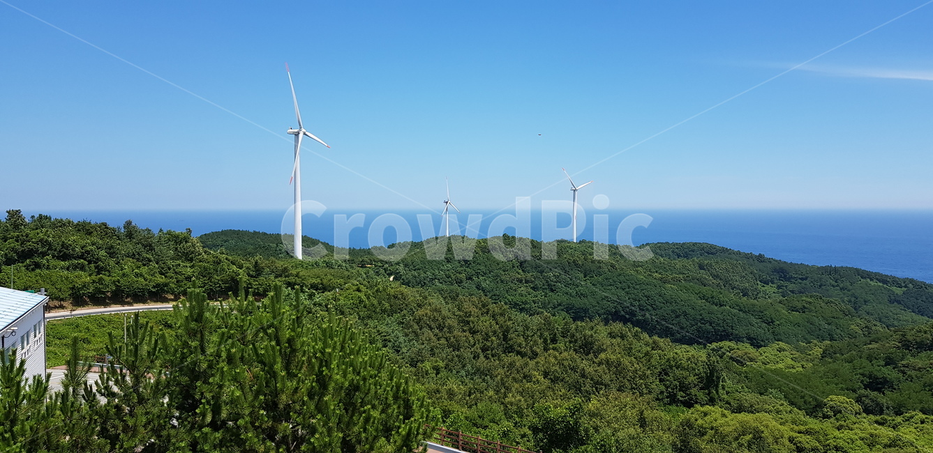 풍차,풍력,바람개비,지평선,수평선