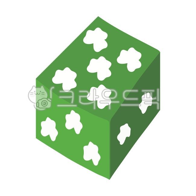 St. Patrick's Day,clover,luck,dice,hexahedron,green,green,illustration,clip art,design,graphic,cute,vector,daku,diary,planner,good note,sticker