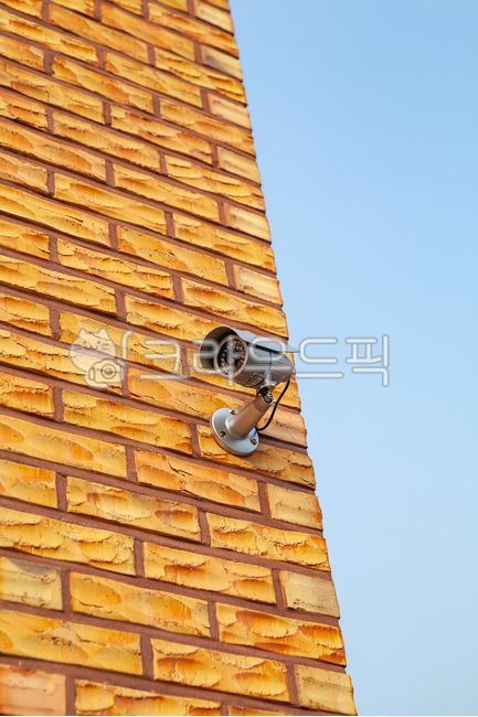 카메라,감시카메라,보안,방범,벽,건축,부분,실외,벽돌,건물