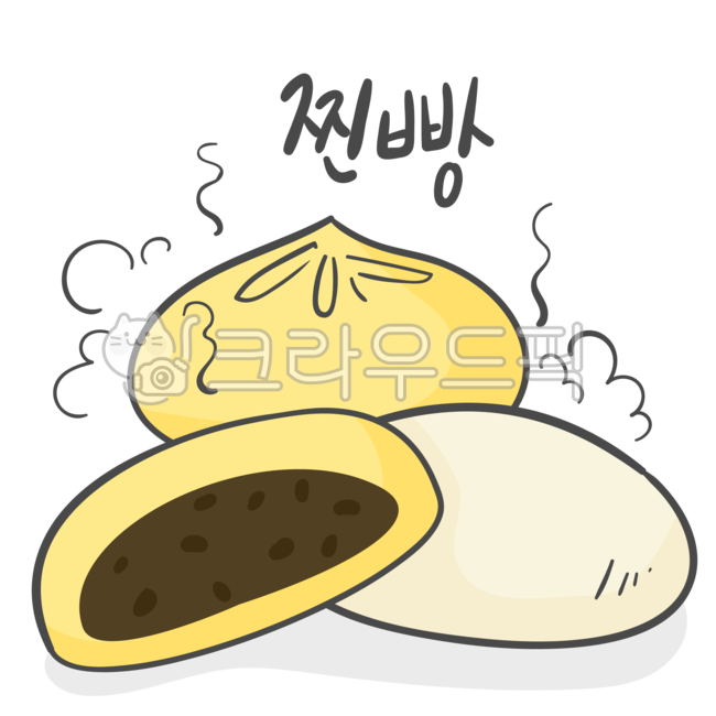 겨울음식,겨울간식,간식,음식,겨울일러스트,겨울,먹을거,찐빵,팥