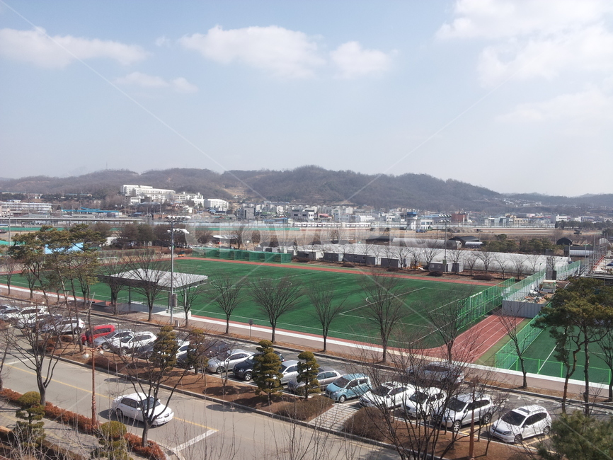 경치,옥외,풍경,주차장,운동장