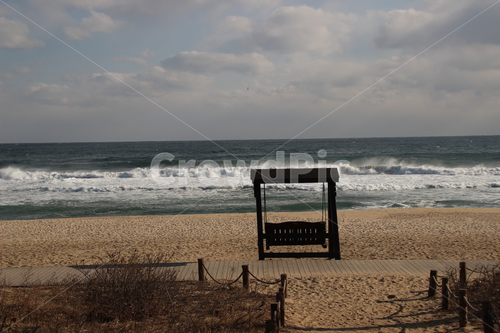 바다,경포해변,해변,파도,강릉,구름과파도,바다와의자,백사장,해변,바다,beach,sea