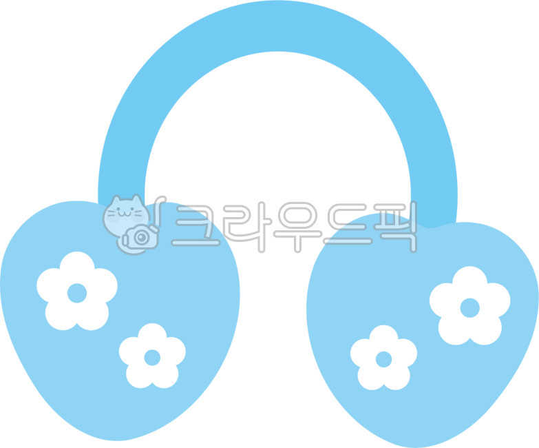 Winter illustration,winter earmuffs,furry earmuffs,winter items,cute winter items,winter icon,earmuffs,children's earmuffs,cute earmuffs,flower earmuffs