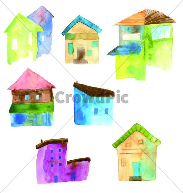손그림,물감그림,건물,building,structure,watercolor,handdrawing,집,house,home