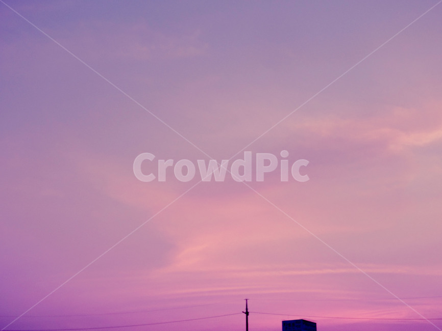 저녁,노을,하늘,구름,몽환,자연,풍경,nature,landscape,색깔,색상,색채,색감,color sense,color sensitivity,feeling of color,outdoors,옥외