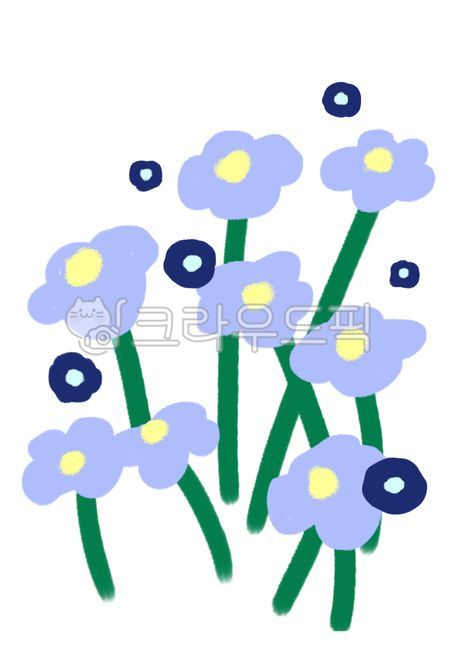 꽃,연보라꽃,블루꽃,꽃묶음,꽃다발,꽃밭,푸른색꽃,단순한꽃,봄꽃,꽃그림