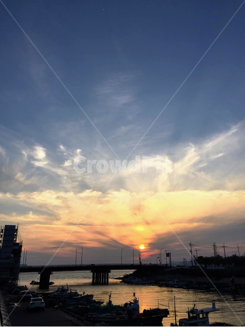 노을,배,하늘,강,낙동강,전남포구,부네치아,그림자,부산,자연,풍경,nature,landscape,outdoors,옥외