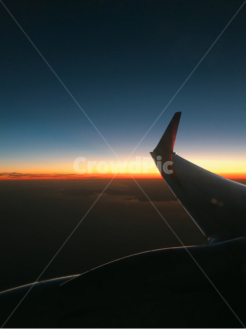horizon,수평선,하늘,sky,cloud,비행기,airplane,노을,sunset