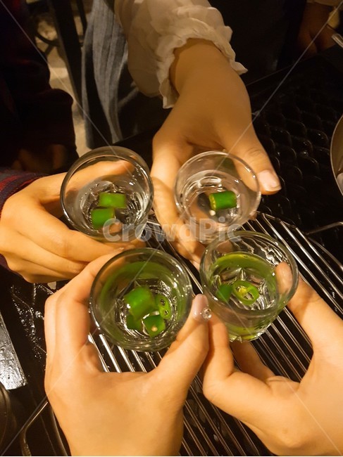 소주,술,모임,고추,친구,술,주류,alcohol