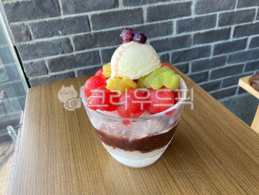 팥빙수, 과일빙수, 빙수, 수박빙수, 디저트, 사진,이미지,일러스트,캘리그라피 - 해하작가