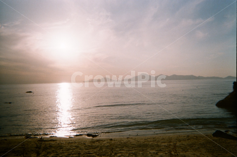 필름카메라,바다,해질무렵,실루엣,풍경,자연,풍경,nature,landscape,flare,플레어,light,빛,outdoors,옥외