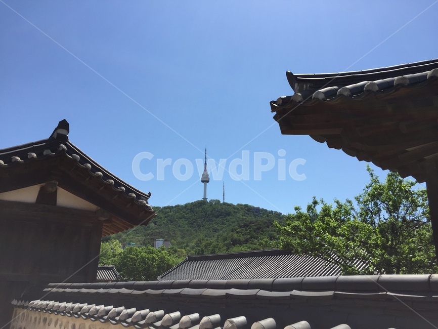 서울,남산,한옥,기와,기와집,풍경,하늘,산,언덕,자연,한국전통,한국문화,korean traditional,korean culture,랜드마크,landmark,tourist attraction,한국랜드마크,한국관광지,한국명소,korea landmark,korea tourist attraction,건축물,건물외관,exterior,building,structure,architecture,construction