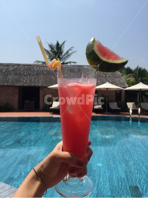 리조트,수박주스,휴양,수영장,휴가,pool,watermelon,주스