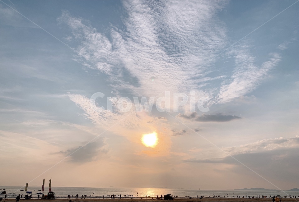 바다,노을,하늘,여명,해수욕장