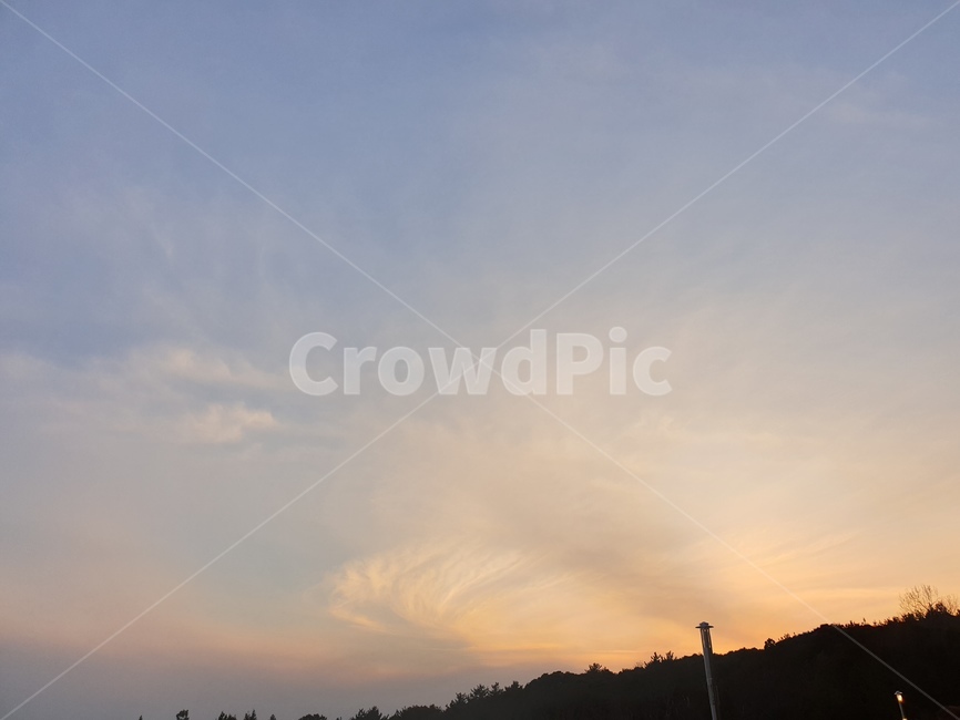 노을,산,하늘,주황,어두운,구름,오후,풍경,저녁,제주도