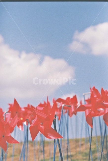 바람개비,공원,park,windmill,red,sky,감성,sensible,feeling,사물,물건,오브젝트,thing,object,matter