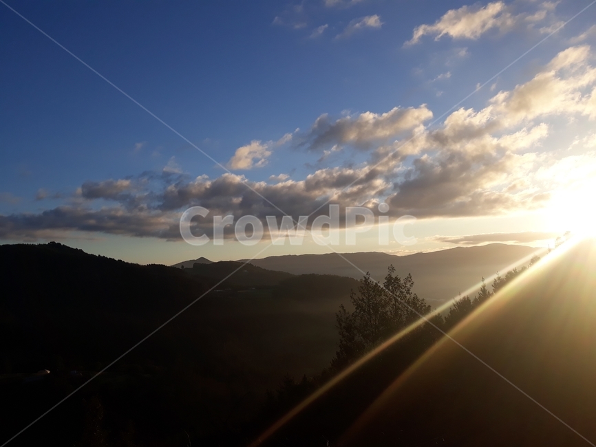 light,빛,flare,플레어,nature,자연,outdoors,옥외,풍경,mountain,산,countryside,시골,산티아고순례길,스페인,spain