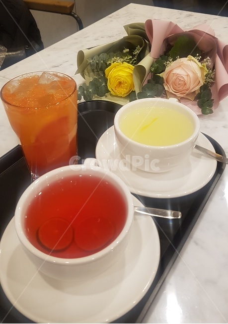 튤립,tea,꽃선물,장미,따듯함,자몽차,레몬차,레몬,자몽,꽃,flower,안식,생각,여유,힐링