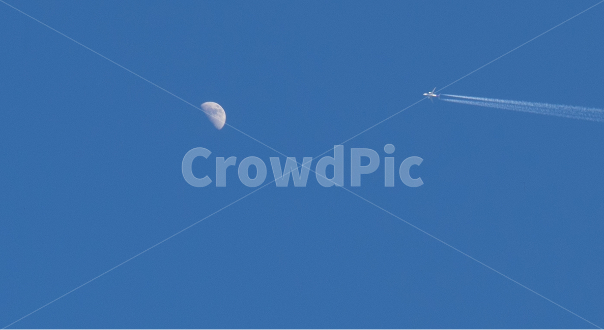 하늘,비행기,달,sky,airplan,moon,자연,풍경,nature,landscape,교통,교통수단,traffic,transportation