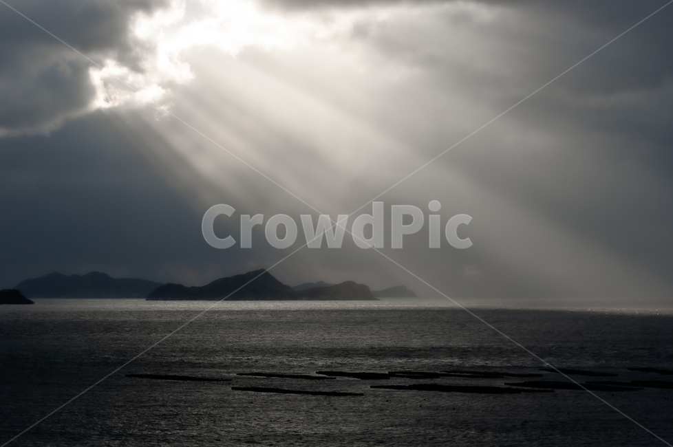 황혼,저녁,해질녁,빛내림,햇살,바다,섬,light,빛,flare,플레어,sunlight,햇빛,자연,풍경,nature,landscape