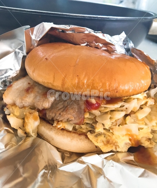 햄버거,삼겹살,고기,hamburger,porkbelly,meat,계란,egg,식사,요리,한끼,cook,cooking,음식,food