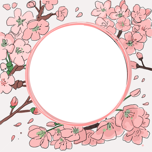 벚꽃액자,벚꽃,봄,봄느낌,액자,누끼,remove background