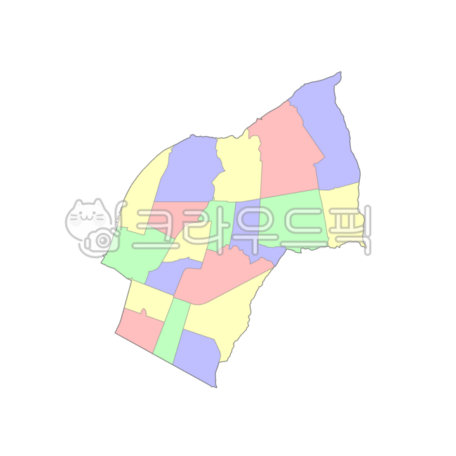 Seoul Special City,Seoul,Gangdong-gu,Republic of Korea,our country,Korea,administrative district,province,city,county,town,township,dong,map,administrative district map,4-color map,blue,yellow,red,green,map