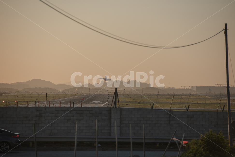 여행,이륙,활주로,공항,김포공항,출국,시작,출발,준비,휴가,노을,저녁,일몰,여행,휴가,traveling,vacation,trip,교통,교통수단,traffic,transportation