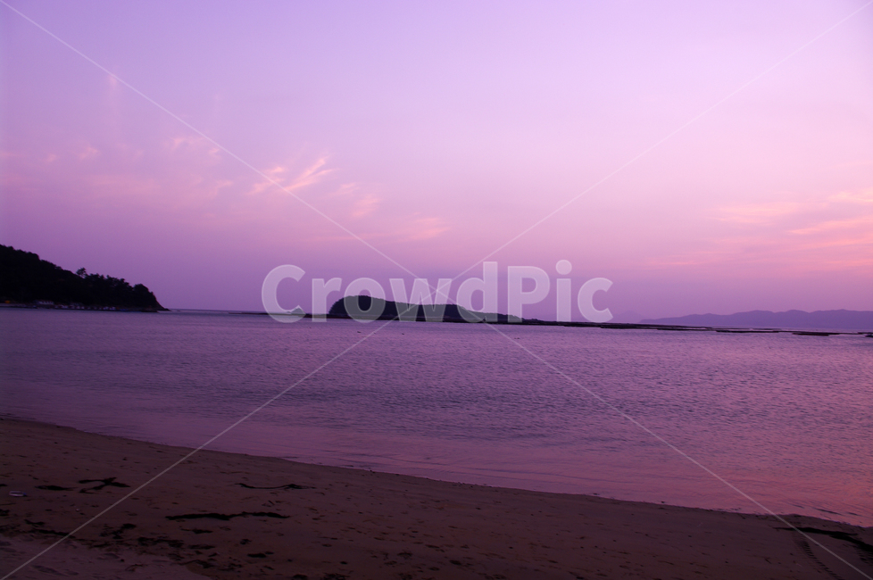 노을,sunset,일몰,파도,섬,바다,풍경,해안,하늘,구름,모래사장,자연,풍경,nature,landscape,outdoors,옥외