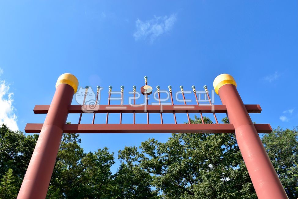 홍살문,전통문,게이트,한국,빨간문,나무문,hongsalmun,입구,korea,gate,태극,삼지창문,trident
