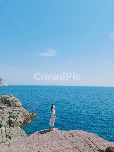 바닷가,해변,거제도,인물,절벽,바위,바다,자연