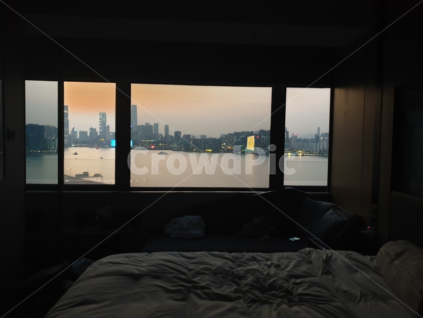 호텔,홍콩,노을,홍콩야경,숙박,큰창,큰유리창,하버뷰,harborview,harbor