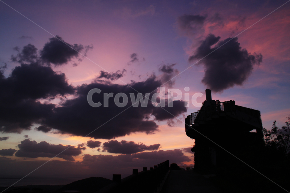 sunset,twilight,red,sky,violet,shadow,silhouette,실루엣,하늘,황혼,날씨,nature,몽환적인,자연,weather,이시가키,건물