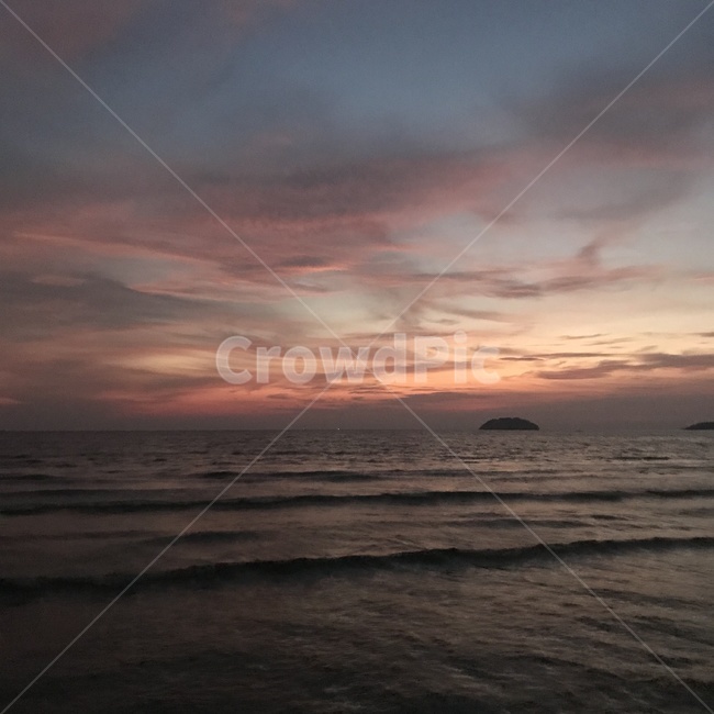 하늘,sunset,노을,일몰,바다,감성,감성사진,sky,코타키나발루,갬성,구름,cloud