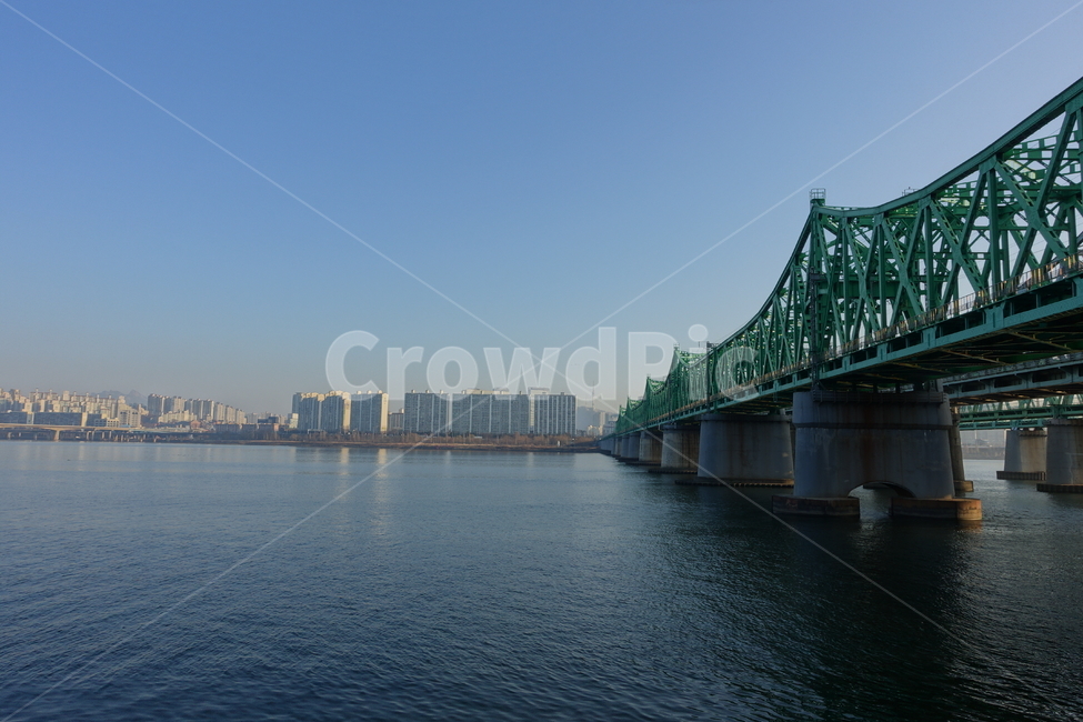 한강,한강철교,교각,철교,다리,겨울,강
