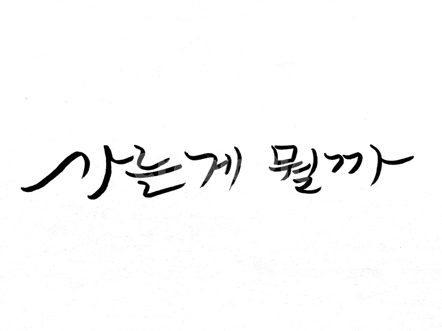 캘리그라피,붓글씨,인생,삶,손글씨,life
