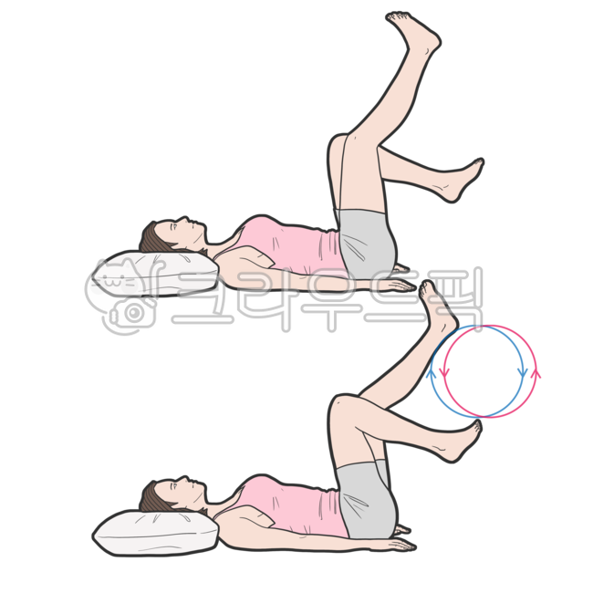 운동,스트레칭,요가,건강,누워서,자전거타기,무릎관절
