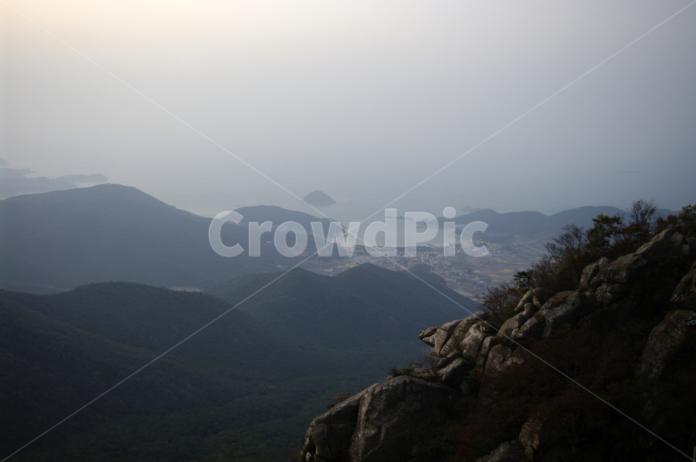 노을,하늘,산,구름,일출,풍경,섬,자연,풍경,nature,landscape,outdoors,옥외,mountain range,산맥,mountain,slope,경사